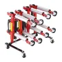 Car Dolly Rack, Storage Rack with 360° Rotatable Wheels, Hydraulic Ratchet Trolley Jack Stand Organizer, Jack Stands Holder Stor