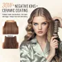 Rotating Hair Dryer Brush, Ionic Hot Air Styling Brush with 1.5" and 2" Ceramic Coated Head, 4 in 1 Hair Dryer Styler and Volumi