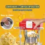 Popcorn Maker, 300W Popcorn Popper Machine, 2.5 Oz Kettle Makes 4 QT per Batch, Tabletop Popcorn Maker with PP Door, Includes 2 
