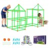 Tent Fort Building Kit for Kid Glow In The Dark STEM Construction Toy 140P