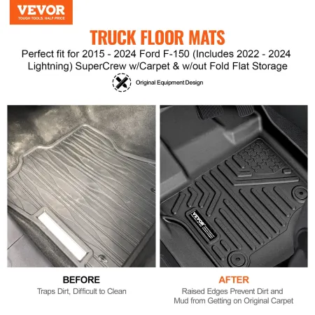 Automotive gulvmåtter passer til Ford F-150/F150 Lightning