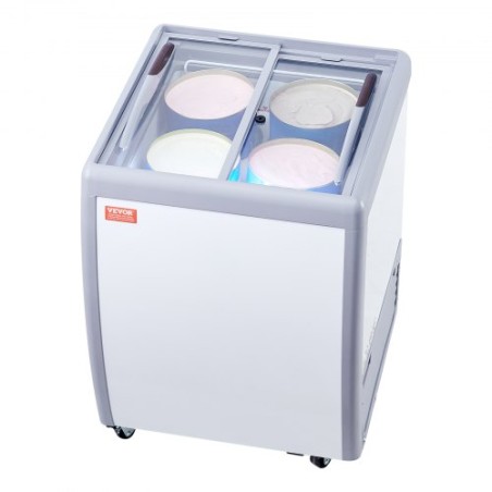 158 L Kommerciel is Display Case Gelato Dipping Freezer Cabinet