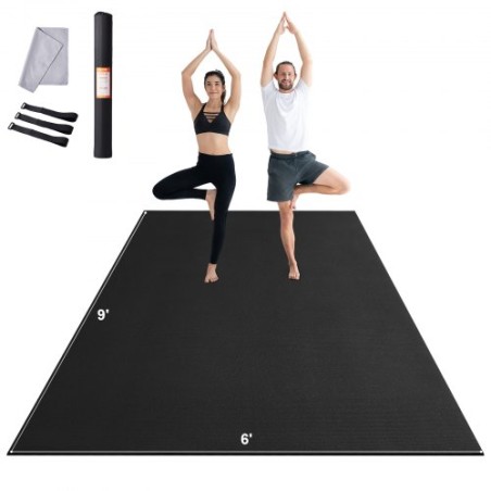 Øvelse Mat Non Slip Yoga Mat Gym Fitness Pilate Workout Mat (9x6ft)