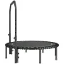Foldable Mini Trampoline, 51 Inch Fitness Rebounder, Max Load 450lbs Exercise Trampoline, Stable & Quiet Trampoline with 4 Level