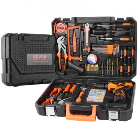 Tool Kit 146 Piece Household Hand Tool Set with Electric Drill Tool Case