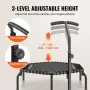 Mini Trampoline, 54.5 Inch Fitness Rebounder, Max Load 450 lbs Exercise Trampoline, Stable & Quiet Small Trampoline with 3 Level