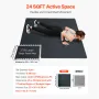 0.56 Inch Thick Gym Floor Mats, 6 Tiles Rubber Top with EVA Foam, 25" x 25" Gym Flooring Workout Mats with 25 sq.ft Coverage, In