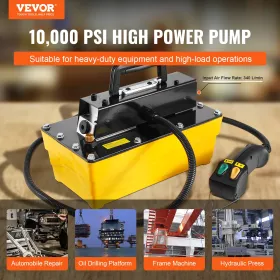 Lufthydraulisk pumpemaskine Pumpe 10.000psi luft over