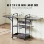 Heat Press Table with Charging Station, 3 Tier Movable Heat Press Stand, Foldable Heat Transfer Machine Stand with Wheels, Rolli