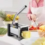 French Fry Cutter, Potato Slicer with 1/2-Inch Stainless Steel Blade, Manual Potato Cutter Chopper with Suction Cups, Great for 