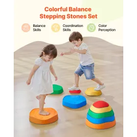Kids Balance Stepping Stones Sensory Obstacle Course 5 PCS Outdoor Indoor