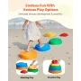 Balance Stepping Stones for Kids, 5 PCS, Up to 220 lbs, Non-Slip Toddlers Sensory Stepping Stones, Obstacle Course Coordination 