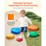 Balance Stepping Stones for Kids, 5 PCS, Up to 220 lbs, Non-Slip Toddlers Sensory Stepping Stones, Obstacle Course Coordination 