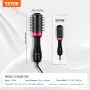 Hair Blow Dryer Brush, 4 in 1 Ionic Hair Dryer and Styler Volumizer with 65mm Ceramic Coating Oval Barrel & 3 Heat Settings, Pro