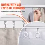 Ceiling Curtain Track Set, 8.9 FT/2.7 Meter, Sliding Ceiling Track System for Curtains, Room Divider Curtain Track Ceiling/Wall 