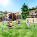 Swing Sets for Backyard 1 Saucer 2 Belt Swing Seats A-Frame Metal Stand