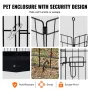 Dog Playpen, 8 Pcs 30"H x 24"W Panels Foldable Metal Pet Exercise Pen, Dog Fence Indoor and Outdoor Pen with Door, 600D Oxford F