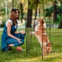 Hund Playpen 8 paneler sammenfoldelig metal hundeøvelse pen med