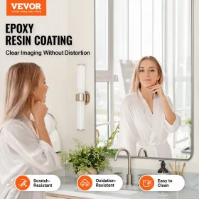 Firkantet vægmonteret spejl 32 "x 72" spejl med aluminiumslegeringsramme