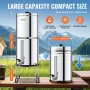 2,25g tyngdekraftfodret vandfilter bordplade system rustfrit