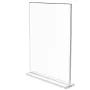 Acrylic Sign Holder, 6 Pack 8.5 x 11-inch Brochure Display Holders, T-Shape Double Sided Display Sign Stand, Clear Acrylic Table