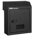 Through The Door Key Drop Box Mailbox with Combination Lock Black