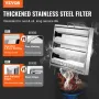 Commercial Hood Filter, 15.5W x 19.5H Inch Range Hood Filters, Stainless Steel Restaurant Range Hood Baffle Filter for Grease Ra