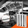 Commercial Hood Filter, 15.5W x 19.5H Inch Range Hood Filters, Stainless Steel Restaurant Range Hood Baffle Filter for Grease Ra