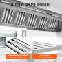 Commercial Hood Filter, 15.5W x 19.5H Inch Range Hood Filters, Stainless Steel Restaurant Range Hood Baffle Filter for Grease Ra