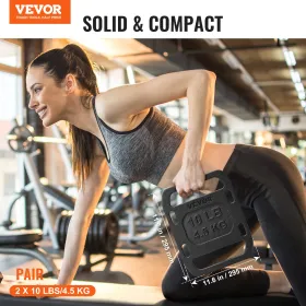 Cast Iron Ruck Weights for Rucking Weight Plate with Handle 10LB Pairs