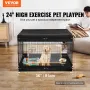 Hund Playpen 4 paneler sammenfoldelig metal hundeøvelse pen med
