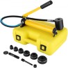 6 Die 10 Ton Hydraulic Knockout Punch 1/2" to 2" Hand Tool Cutter Driver Kit, Holesaw Set Cutter Tool Saw Electrical Conduit