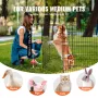 Dog Playpen 8 paneler sammenfoldelig metal hundeøvelse pen med