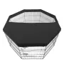 Dog Playpen, 8 Pcs 30"H x 24"W Panels Foldable Metal Pet Exercise Pen, Dog Fence Indoor and Outdoor Pen with Door, 600D Oxford F