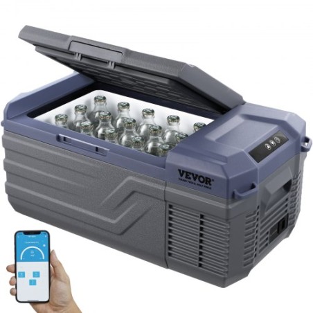 Portable Car Refrigerator Freezer Compressor 15 L Single Zone for Car Home