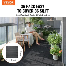 Interlocking Deck Fliser 36 PAKK 12 "X12" Plastik til Porch