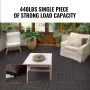 Interlocking Deck Tiles, 10 Pack,12"x12" 10 sq. ft Plastic Waterproof Outdoor Flooring All Weather Use, Patio Floor Decking Cove