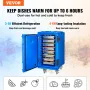 Insulated Food Pan Carrier, 127 Qt Hot Box for Catering, Food Box Carrier with Double Buckles, Front Loading Food Warmer with Ha