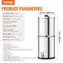 Gravity-fed Water Filter System, 1.5G 304 Stainless-Steel Countertop System, Water Filtration System, Reduces Lead and up to 99%
