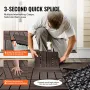 Interlocking Deck Tiles Plastic Wood, 27 Pack,12"x12" 27 sq. ft Waterproof Outdoor Flooring All Weather Use, Patio Floor Decking