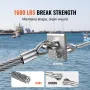 T304 Rustfrit stålkabel 1/8 "7x7 ståltråtov 100 ft kabelrækværk