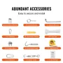Wire Rope Kit, 1/8" 100 ft 304 Stainless Steel Cable with 124 Accessories, 1600 lbs Breaking Strength, 7x7 Strands Construction 