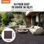 Interlocking Deck Fliser 54 Pack 12 "X12" Vandtæt til Porch