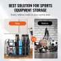Arrangør af golfopbevaring 3 golfpose Stand Holder Club Rack