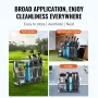 Golf Storage Garage Organizer, 3 Golf Bag Stand Holder and Other Sports Equipment Storage Rack, Rolling Ball Cart on Wheels, Out