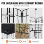 Hund Playpen 8 paneler sammenfoldelig metal hundeøvelse pen med