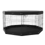 Dog Playpen, 8 Pcs 30"H x 24"W Panels Foldable Metal Pet Exercise Pen, Dog Fence Indoor and Outdoor Pen with Door, Bottom Pad an