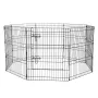 Dog Playpen, 8 Pcs 30"H x 24"W Panels Foldable Metal Pet Exercise Pen, Dog Fence Indoor and Outdoor Pen with Door, Bottom Pad an