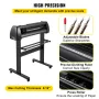 Vinyl Cutter Machine, 28" Vinyl Plotter, LCD Display Plotter Cutter, Three Adjustable Pinch Rollers Sign Cutting Plotter, Vinyl 