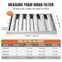 24,5WX19,5 timer tommer kommerciel hætte Filter Range Hood